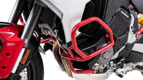 Engine guard red for Ducati Multistrada V4/S/S Sport/Pikes Peak (21-24) /Rally (23-24)