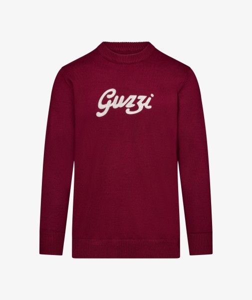Moto Guzzi men's sweater "Heritage" burgundy red