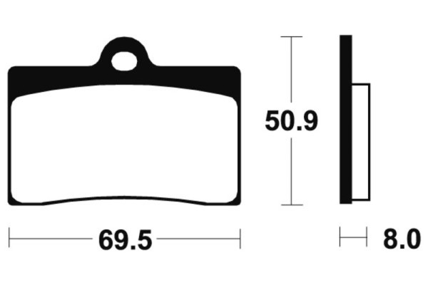 Tecnium brake pads MTR66 sintered metal