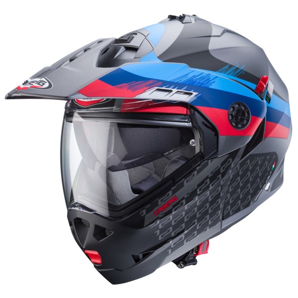 Caberg helmet Tourmax X Sarabe matt-gun metallic/black-blue-red