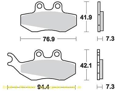 TRW Brake pad set, organic, with ABE, MCB664