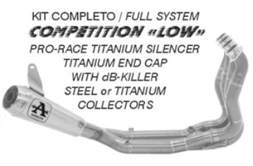 ARROW Titan-Komplettanlage COMPETITION LOW Version für BMW M1000RR, 2025-