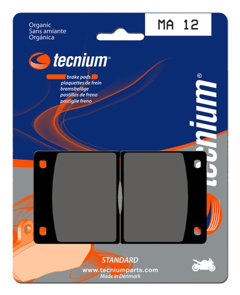 Tecnium Street Organic Brake Pads - MA12