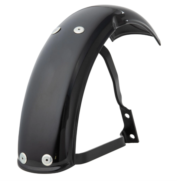 Mudguard Garelli for Vespa PX 80-200cc, metal, black glossy