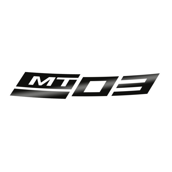 Black Reflective Front Wheel Rim Sticker for Yamaha MT-03 (23-) - Original
