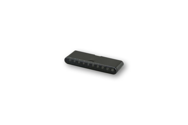 HIGHSIDER Pro Stripe-Run LED sequence blinker module housing black / lens smoke gray (pair), front & rear