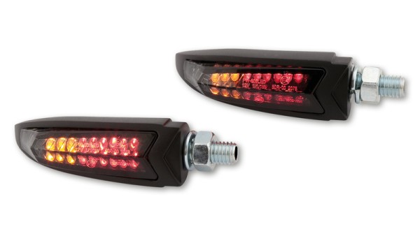 HIGHSIDER pro Arc LED rear light, brake light, blinker 3in1 black/tinted E-approved (pair)