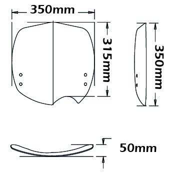 Windshield for BMW G 650 Xchallenge (06-07), clear