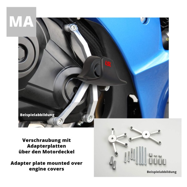 LSL SlideWing Befestigungskit für Triumph Speed Triple/Tiger 1050, 2012-, schwarz
