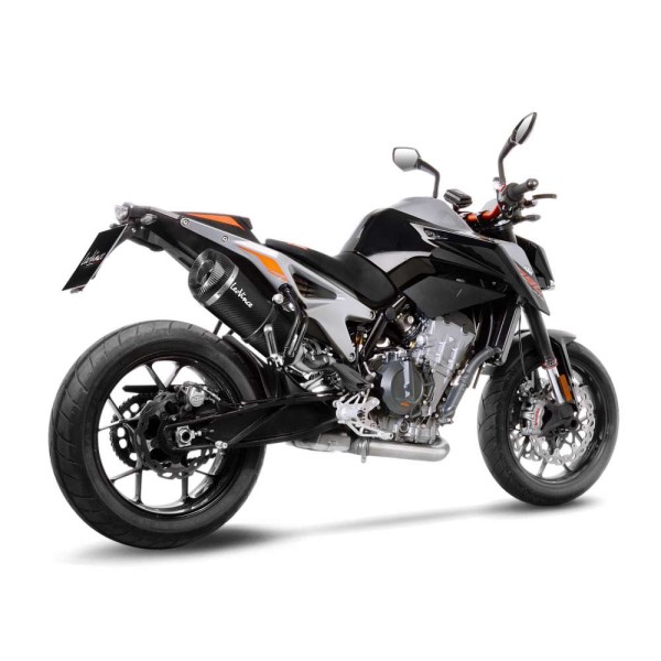 LeoVince exhaust system Factory S for KTM Duke 790 /890, carbon, slip on, Euro4, E-certificate