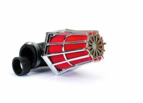 B1 Air filter conical Ø 28 mm chrome red- E5B99R0S2B