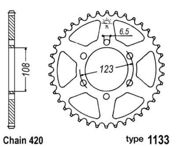 B1 Standard rear steel pinion - 420
