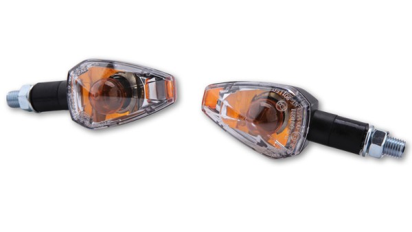 HIGHSIDER Smart Big Peak bulb blinker housing black / lens clear (pair), front & rear