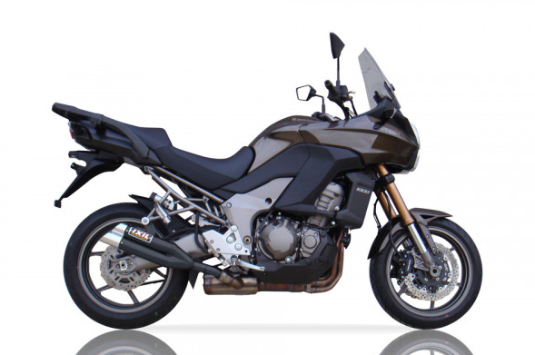 IXIL HYPERLOW BLACK XL stainless steel muffler for Kawasaki Versys 1000 (Bj.12-)