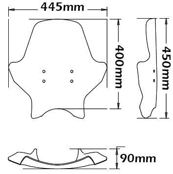 Medium windshield for BMW G 650 Xcountry (06-09), light smoke