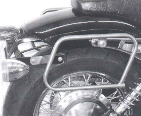 Chrome tubular leather bag holder for Honda VT 750 DC Black Widow (00-03) Hepco & Becker