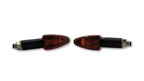 HIGHSIDER Smart Arrow bulbs Mini turn signal housing black / lens orange (pair), front & rear
