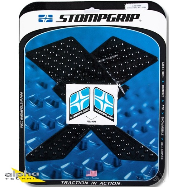 Stompgrip schwarz, Volcano, für Kawasaki KLX250, 2009-16