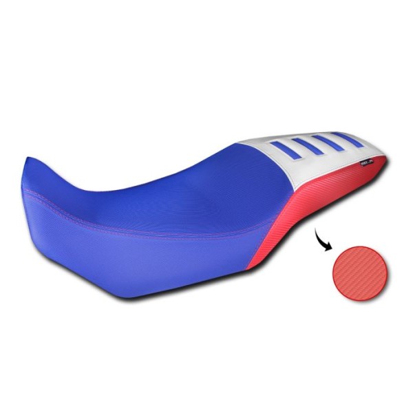 Seat cover for Honda XL 750 Transalp, blue / red / white