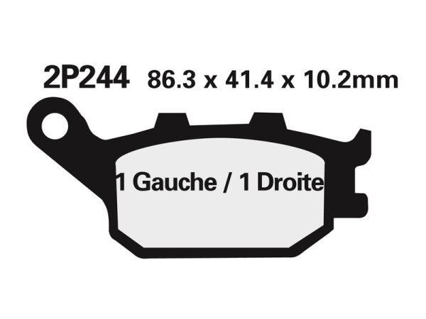 NISSIN Street semi-metallic brake pads - 2P-244NS