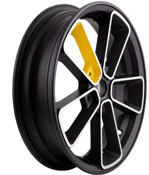 Rim front/rear 13" for Vespa GTS/GTS Super/GTV/GT 60/GT/GT L 125-300cc, black/yellow