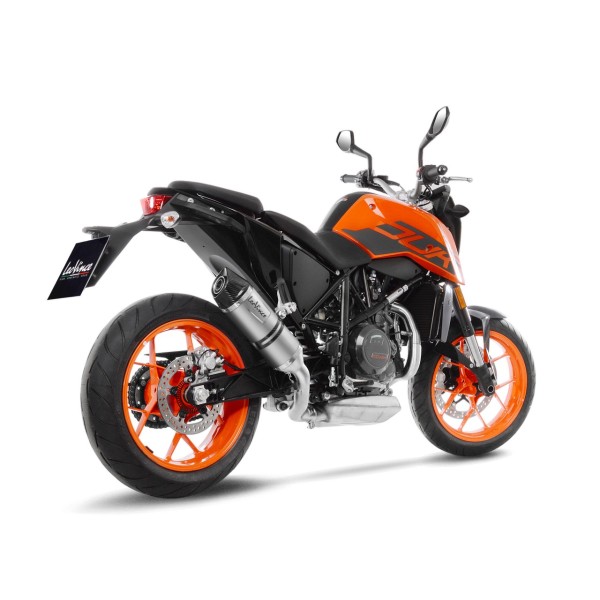 LeoVince exhaust system LV One Evo for KTM 690 Duke /R, carbon, slip on, E-certificate