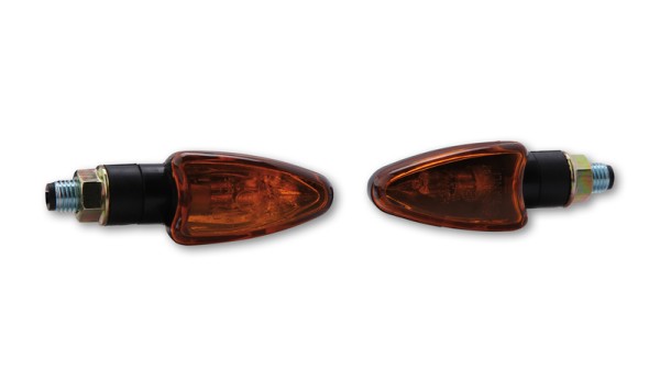 HIGHSIDER Smart Arrow bulbs Mini turn signal housing black / lens orange (pair), front & rear