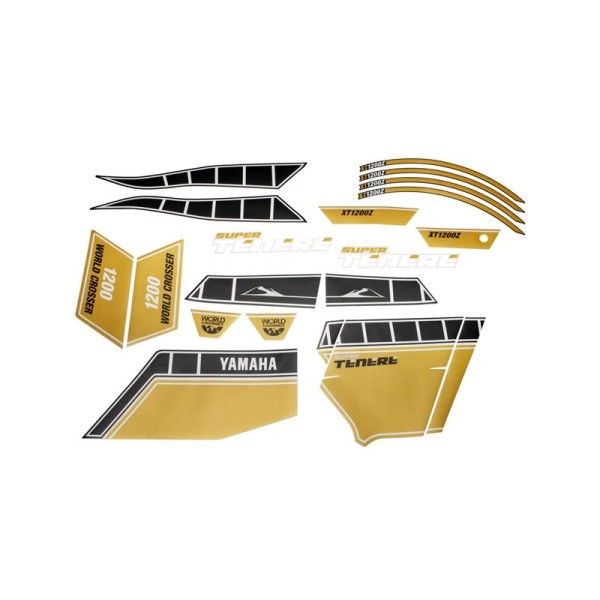Original Yamaha XT1200Z Super Ténéré sticker set Worldcrosser Yellow