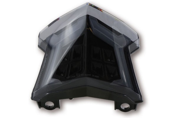 HIGHSIDER smart LED rear light black Kawasaki style, E-approved (1pc)