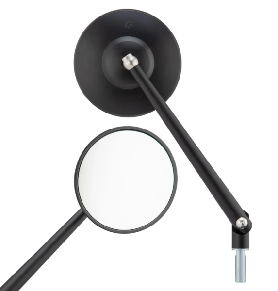 Standard mirror for Vespa, right-hand thread, black matt