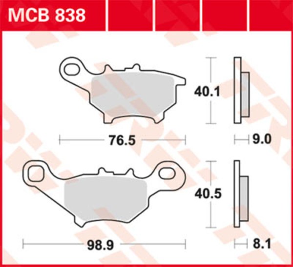 TRW Lucas brake pad MCB563