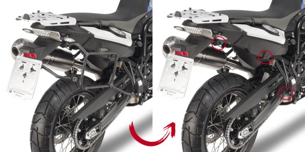 Side case carrier removable for BMW F 650 GS / F 800 GS (BJ. 08-17) / F 700 GS (BJ. 13-17) Origina