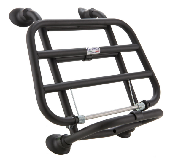 Luggage carrier front for Vespa Primavera /Sprint /Elettrica 50-150ccm, foldable, black matt
