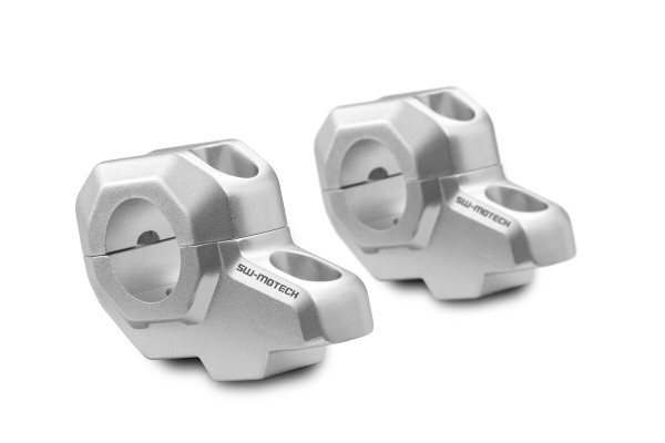 SW-Motech Handlebar relocation, silver, H=30 mm, relocation by 22 mm for KTM 1290 Super Duke GT - SW Motech