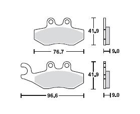TRW Brake pad set, organic, with ABE, MCB744EC