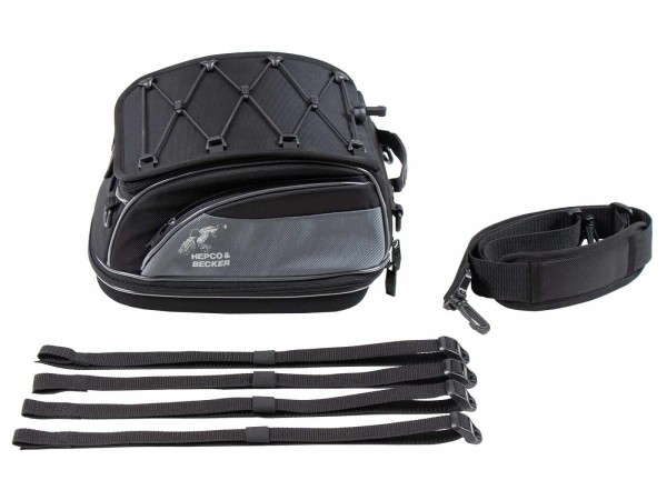 Rear bag Street black, universal belt attachment, Hepco & Becker