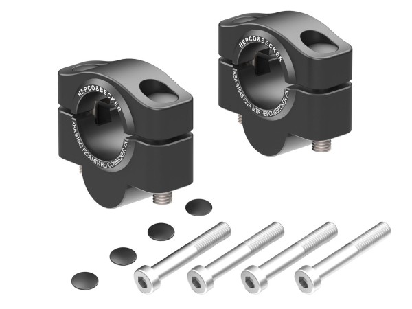 Handlebar riser silver H=20 mm for BMW F 800 R (09-14) Hepco & Becker