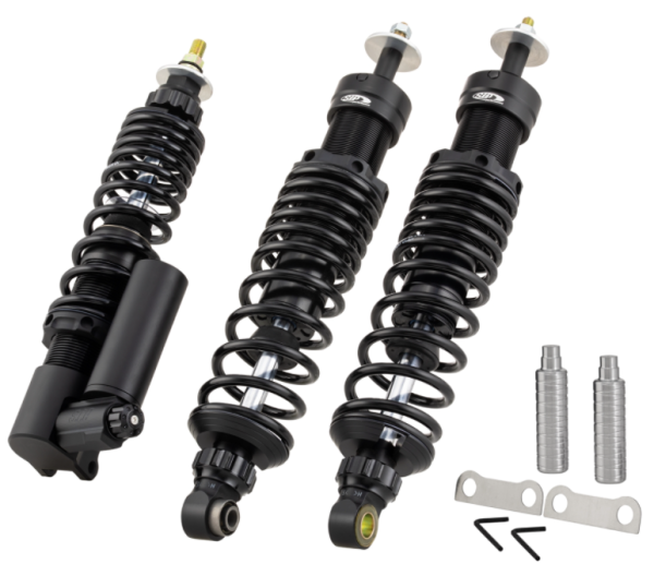 Shock absorber kit front & rear for Vespa GTS/GTS Super/GTV/GT 60/GT/GT L 125-300cc, black mat