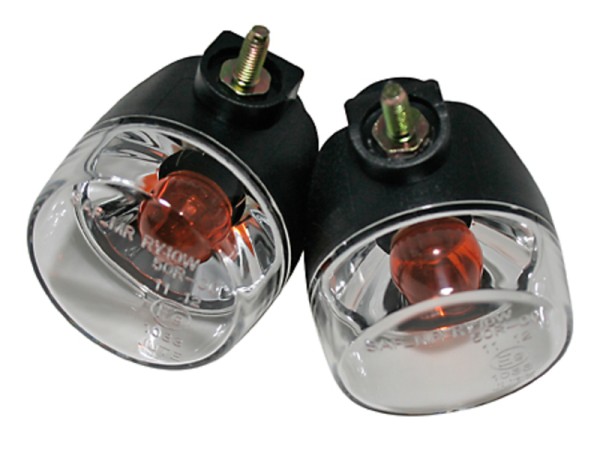 HIGHSIDER Smart ATV bulb blinker housing black / lens clear (pair), front & rear