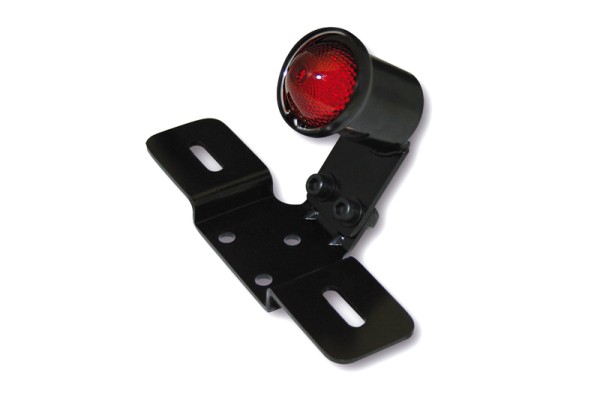HIGHSIDER smart Old School Type 3 LED Tail Light With No. Plate Holder Black E-Approved (1pc)