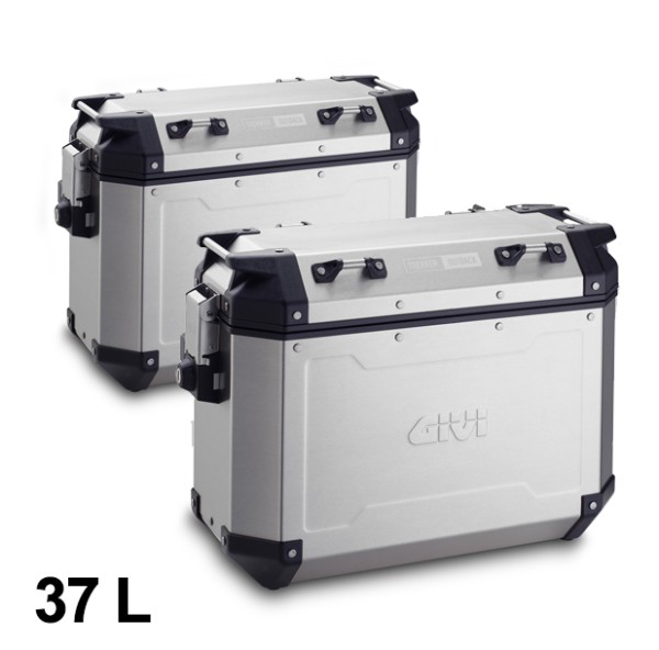 Givi aluminum side case set Trekker Outback 37L Monokey
