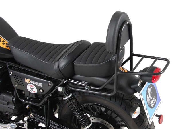 Sissybar with luggage rack black for Moto Guzzi V9 Bobber/Special Edition (21-) Original Hepco & Becker