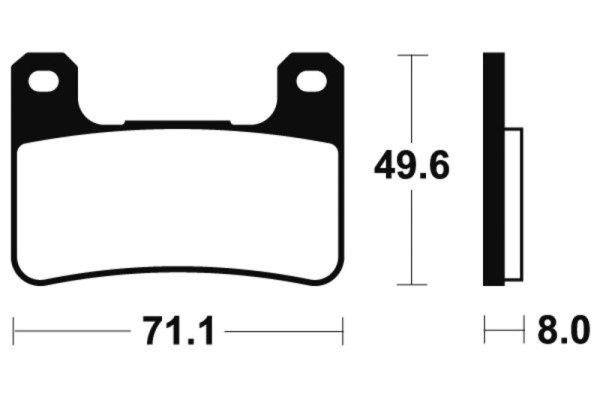 Tecnium brake pads MTR306 sintered metal