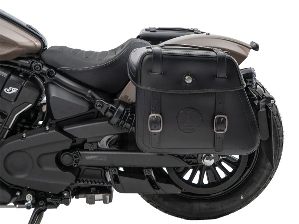 Cutout bag set black incl. holder for Indian Scout Bobber 1250 (25-) Hepco & Becker