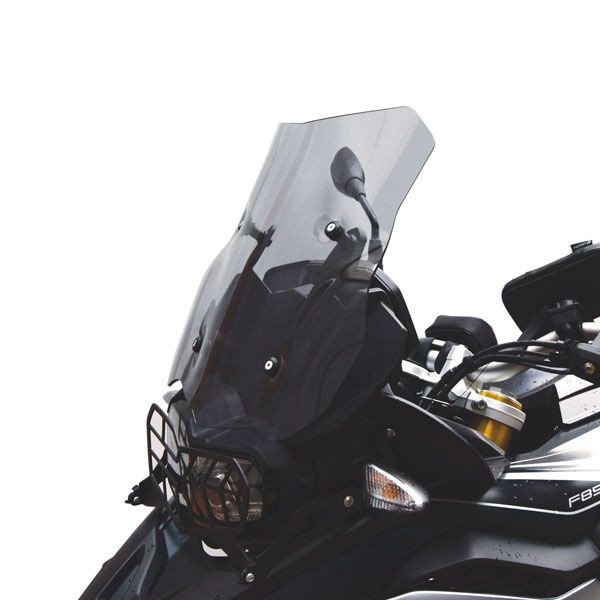 Low windshield on original brackets for BMW F 850 GS (18-21), dark smoke gray