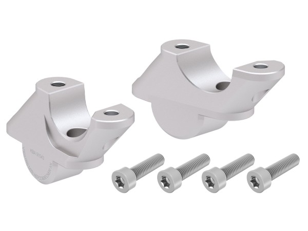 Handlebar riser H=30 mm with offset 21 mm back silver for BMW R 1250 RS (19-) (only for RS handlebars)