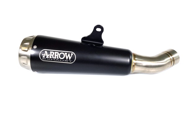ARROW Auspuff DARK PRO-RACE für Benelli Leoncino 500 ab Modelljahr 2017-, Edelstahl schwarz