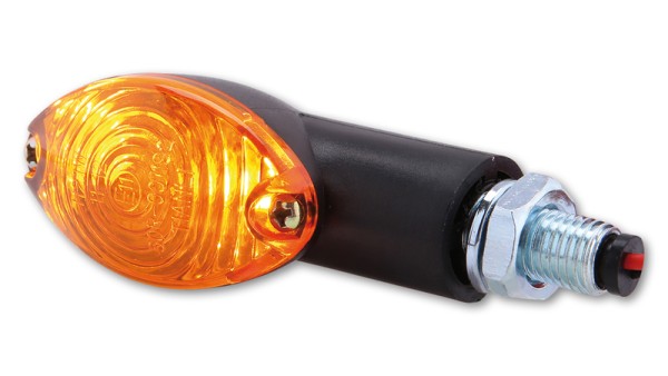 HIGHSIDER Smart Cateye bulbs Mini turn signal housing black / lens orange (pair), front & rear