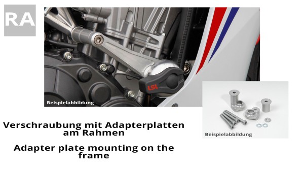LSL Crash Pad Befestigungskit für KTM Duke 790, schwarz