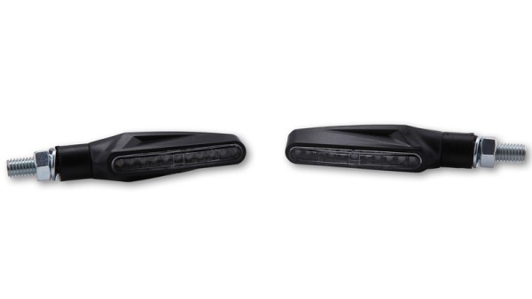 HIGHSIDER Smart Stix LED blinker housing black / lens clear (pair), front & rear